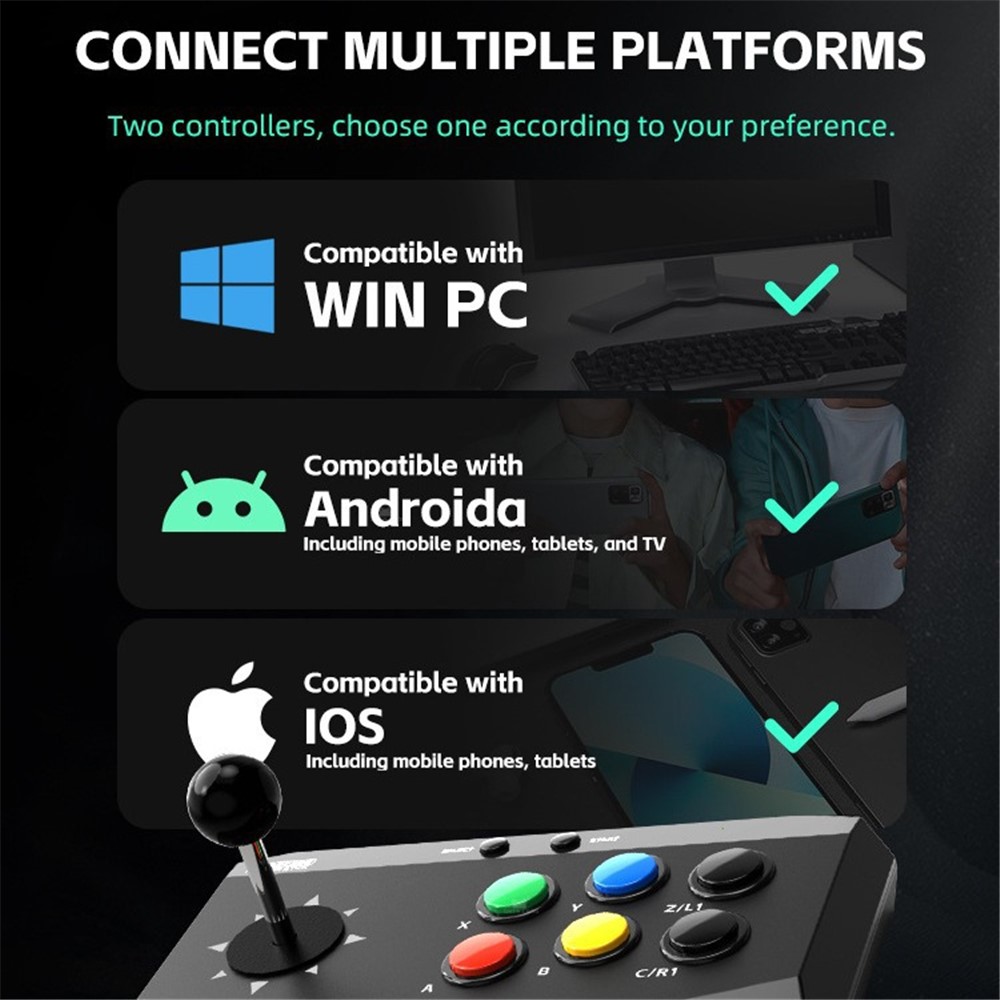 DATA FROG DATA FROG Trådlös Joystick Kontroll För PC / Android / iOS