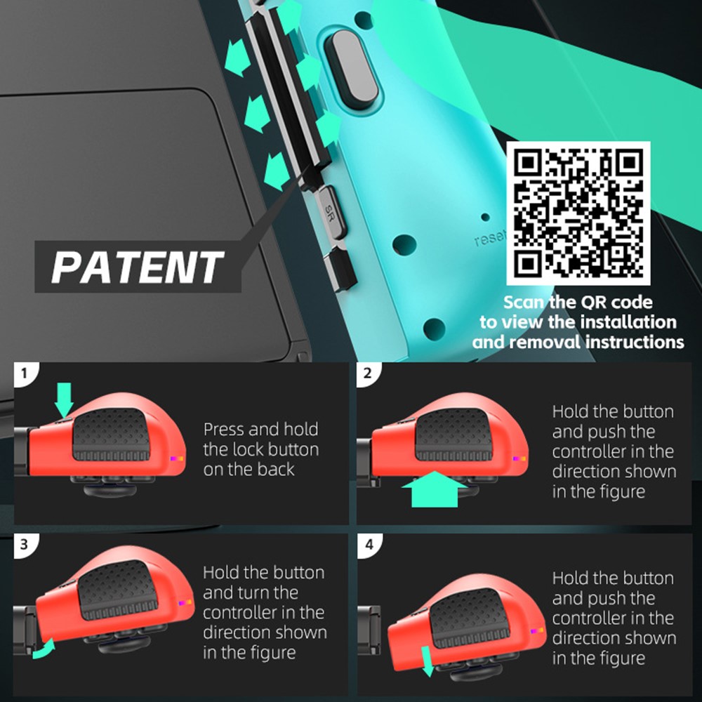DATA FROG DATA FROG Nintendo Switch Joy-Con Kontroll Svart