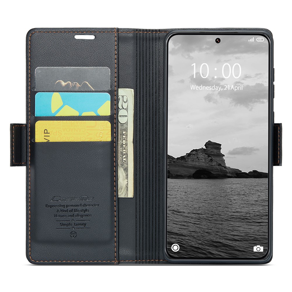 CASEME CASEME Xiaomi 14 Ultra Fodral Läder RFID Svart
