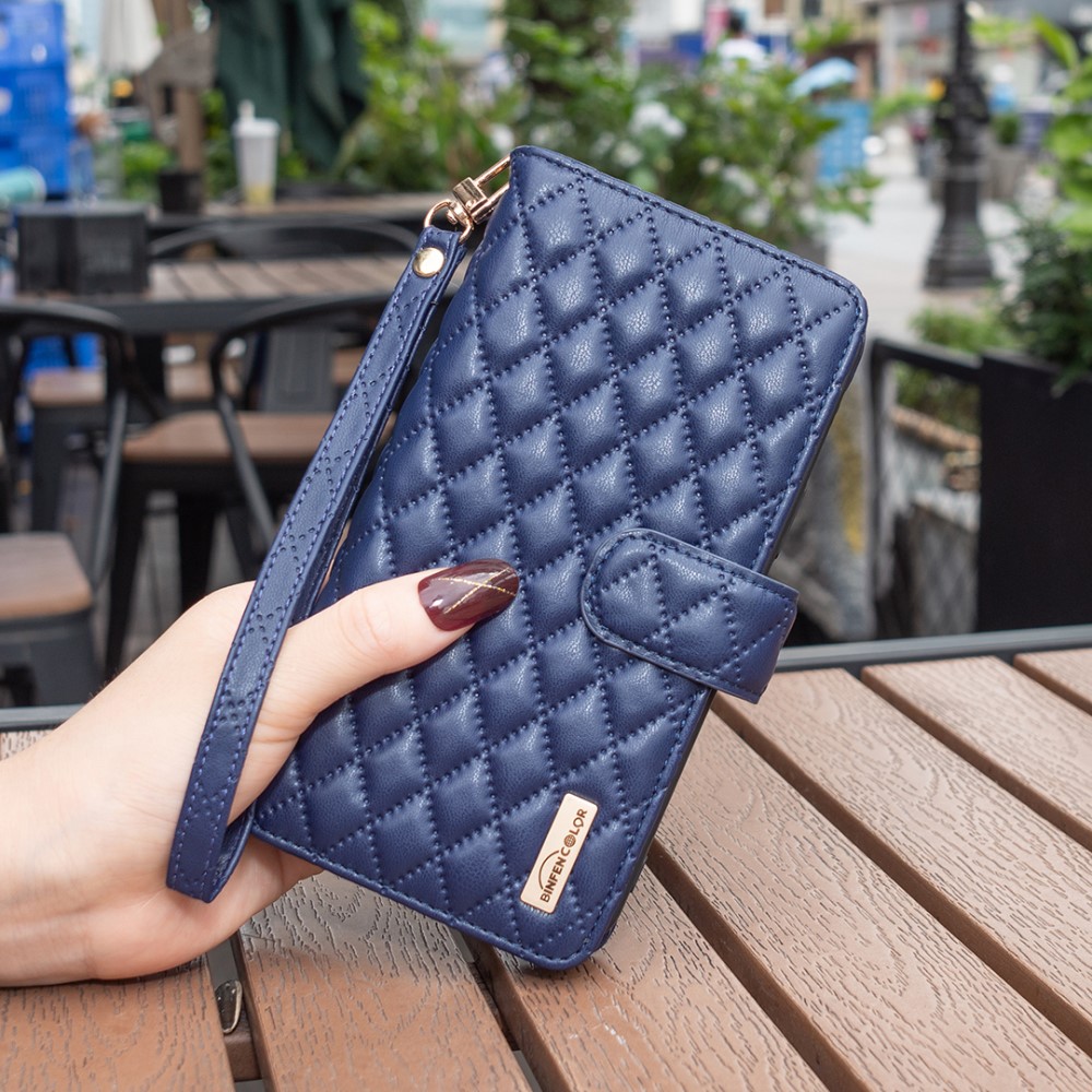 BINFEN BINFEN Galaxy A16 Fodral Diamond Multifunktionell Blå