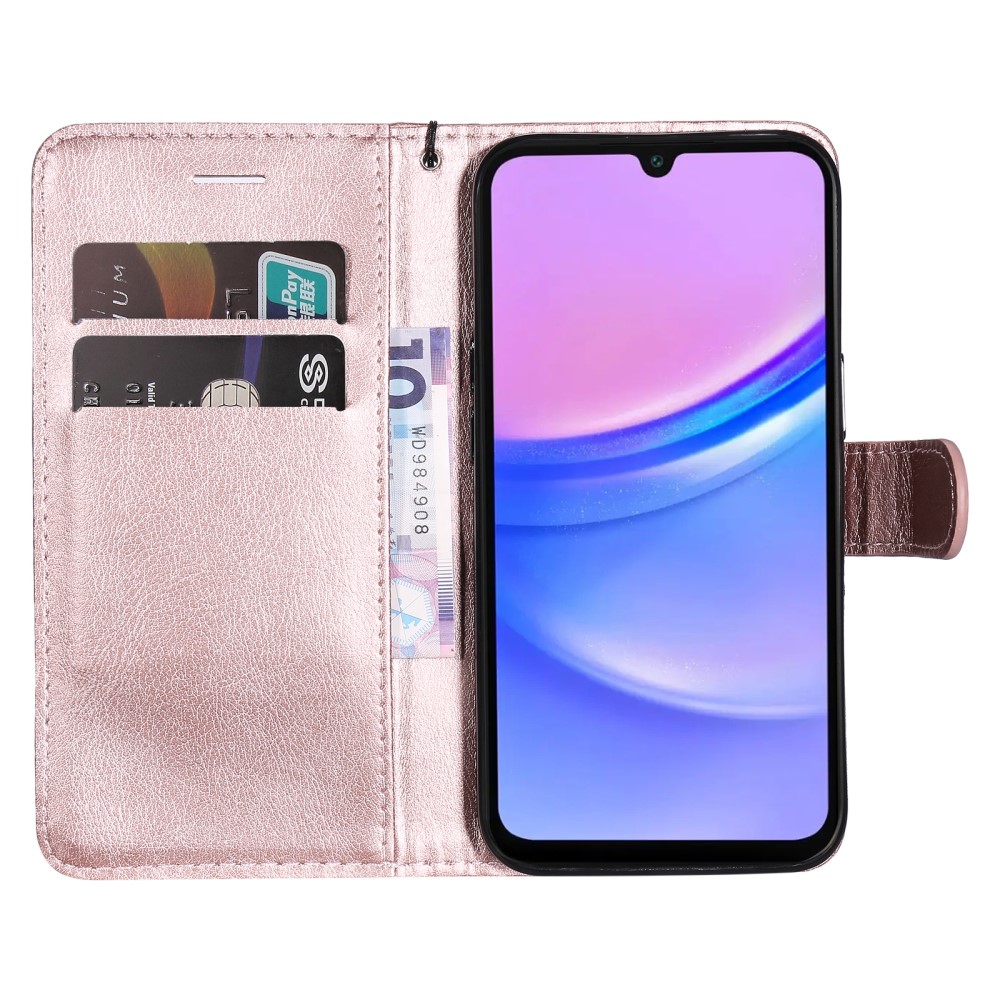  Samsung Galaxy A16 Fodral Läder Roséguld