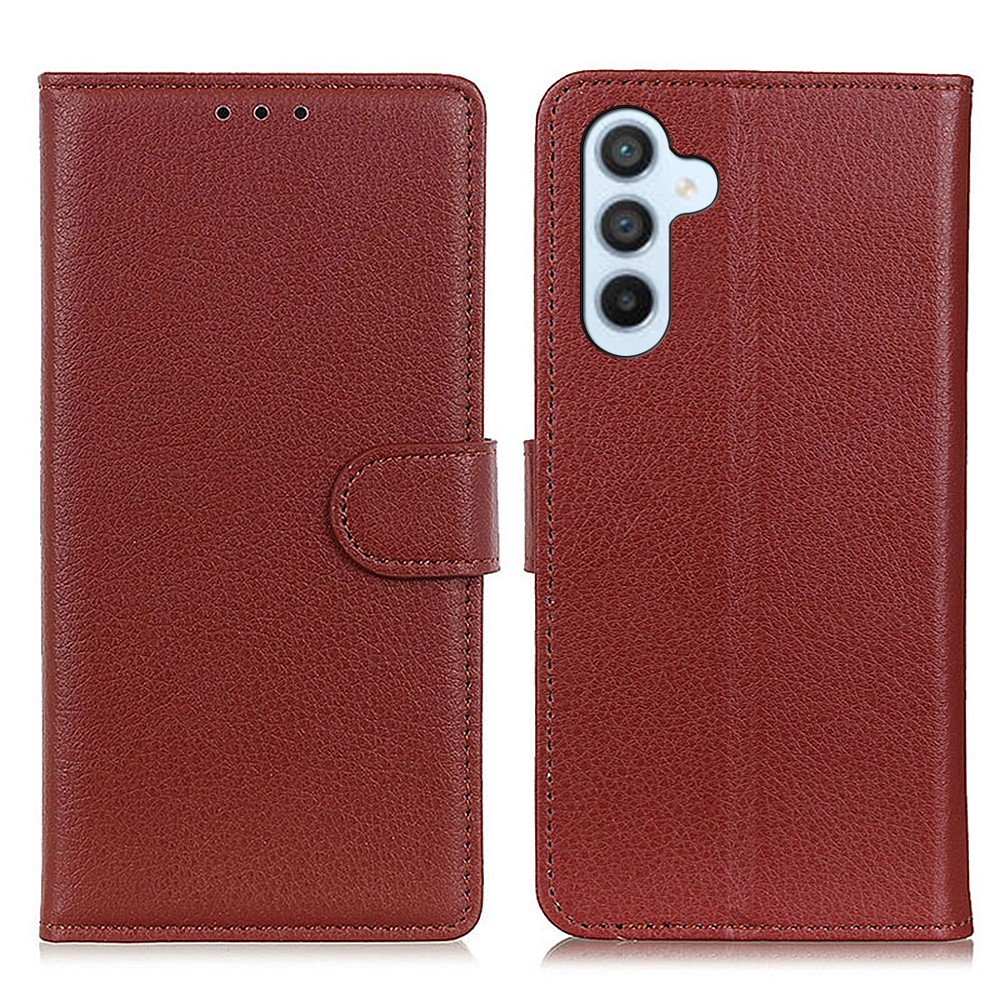  Samsung Galaxy A16 Fodral Litchi Läder Brun