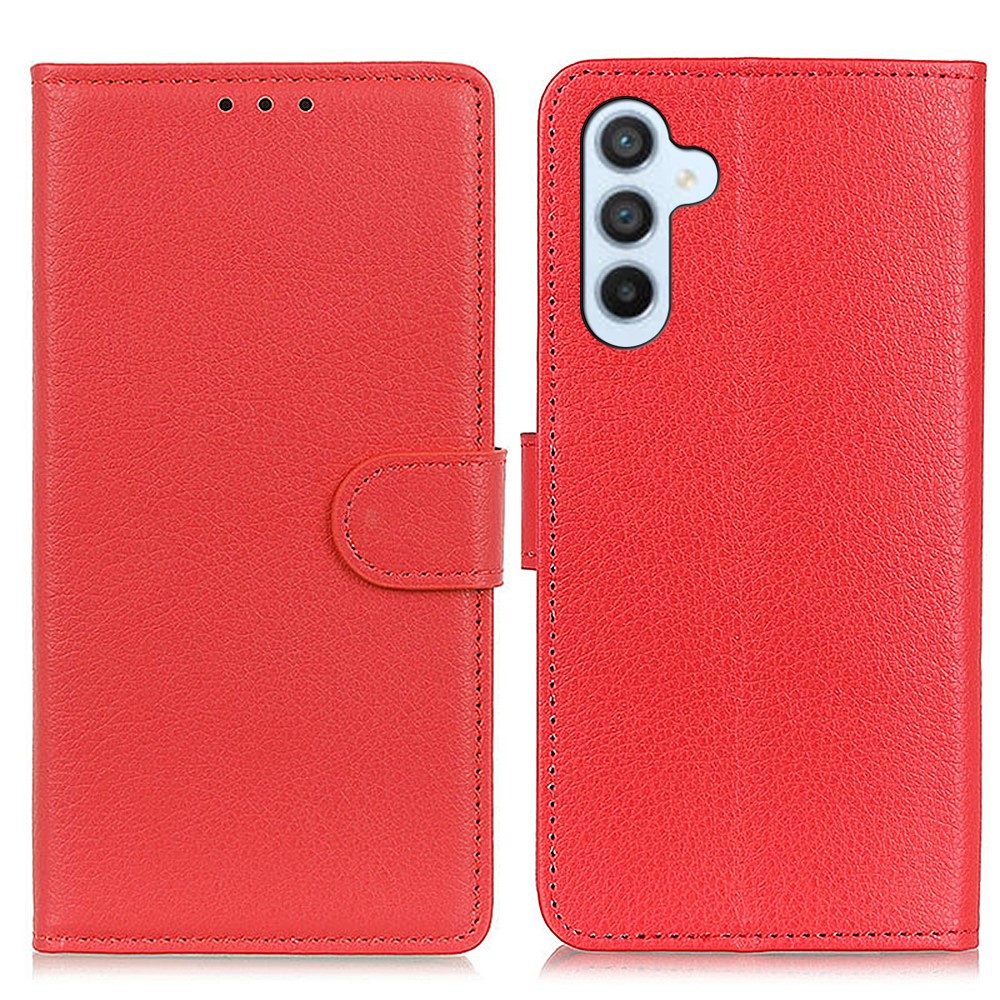  Samsung Galaxy A16 Fodral Litchi Läder Röd