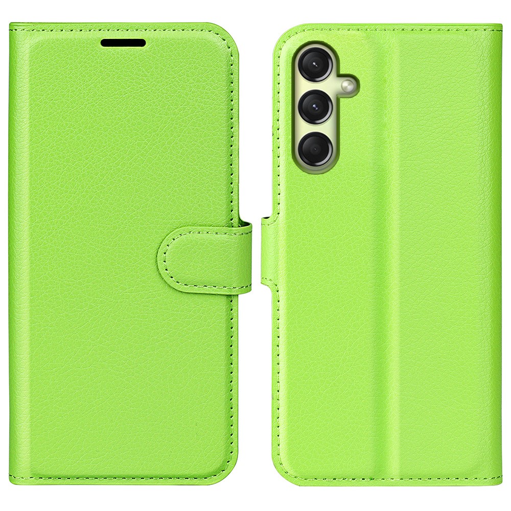  Samsung Galaxy A16 Fodral Litchi Läder Grön