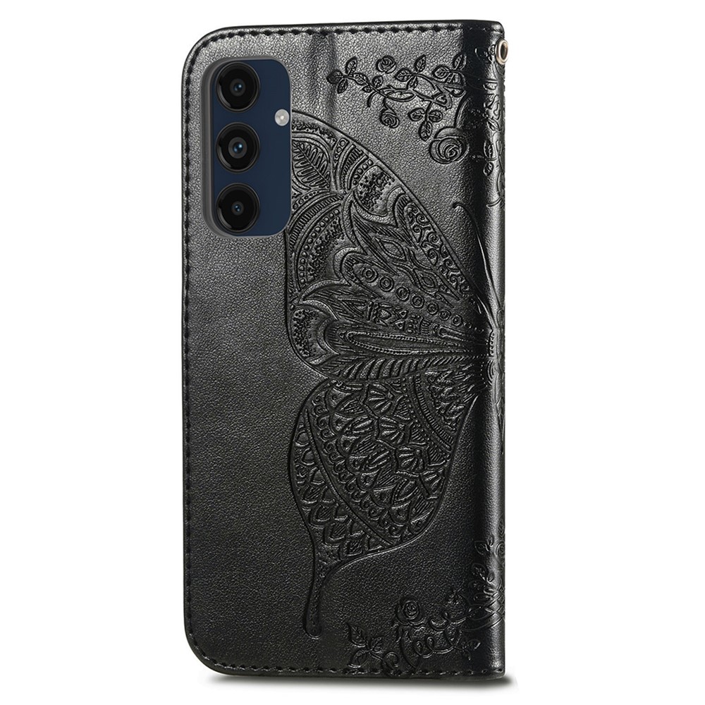  Samsung Galaxy A16 Fodral Med Fjäril Tryck Svart