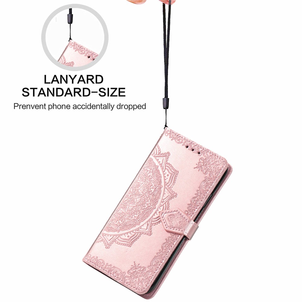  Samsung Galaxy A16 Fodral Med Mandala Tryck Roséguld