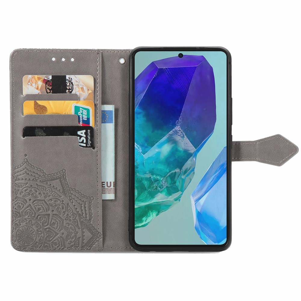  Samsung Galaxy A16 Fodral Med Mandala Tryck Grå