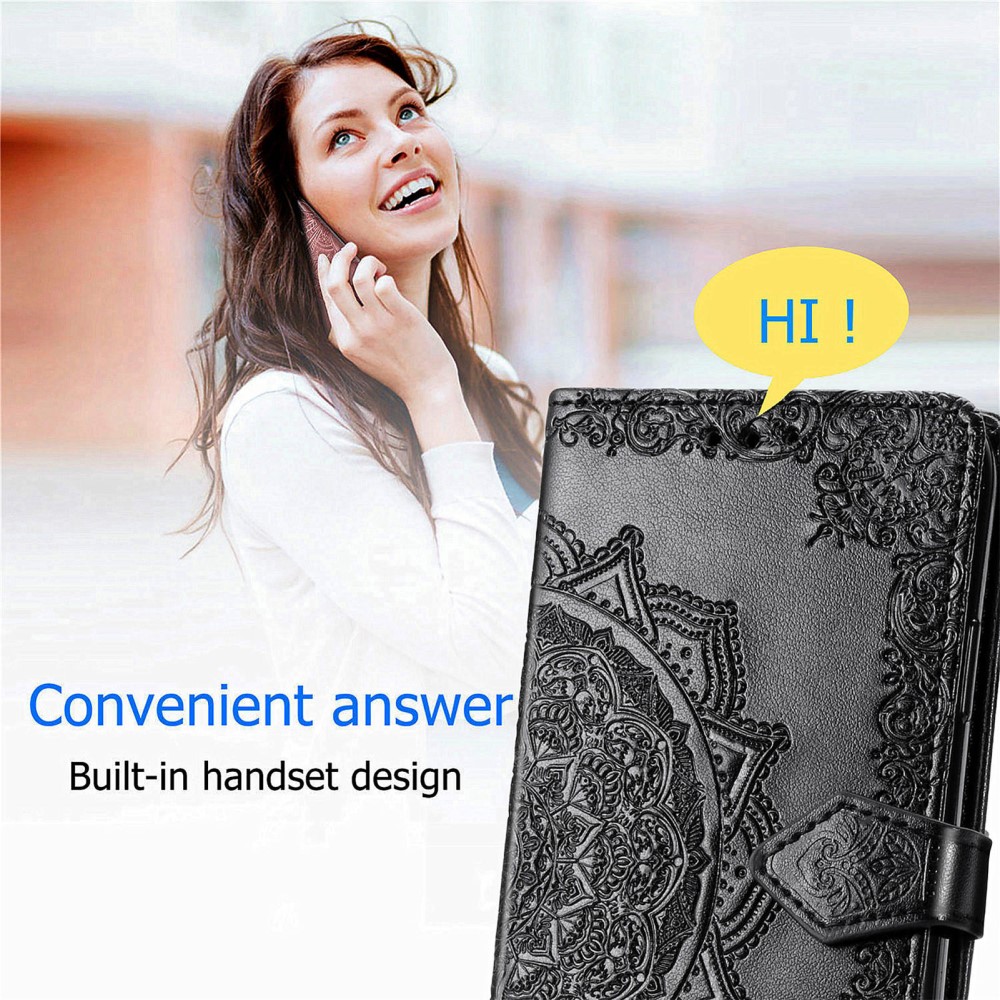  Samsung Galaxy A16 Fodral Med Mandala Tryck Svart