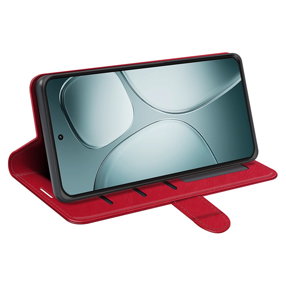  Xiaomi 14T Fodral Crazy Horse Läder Röd