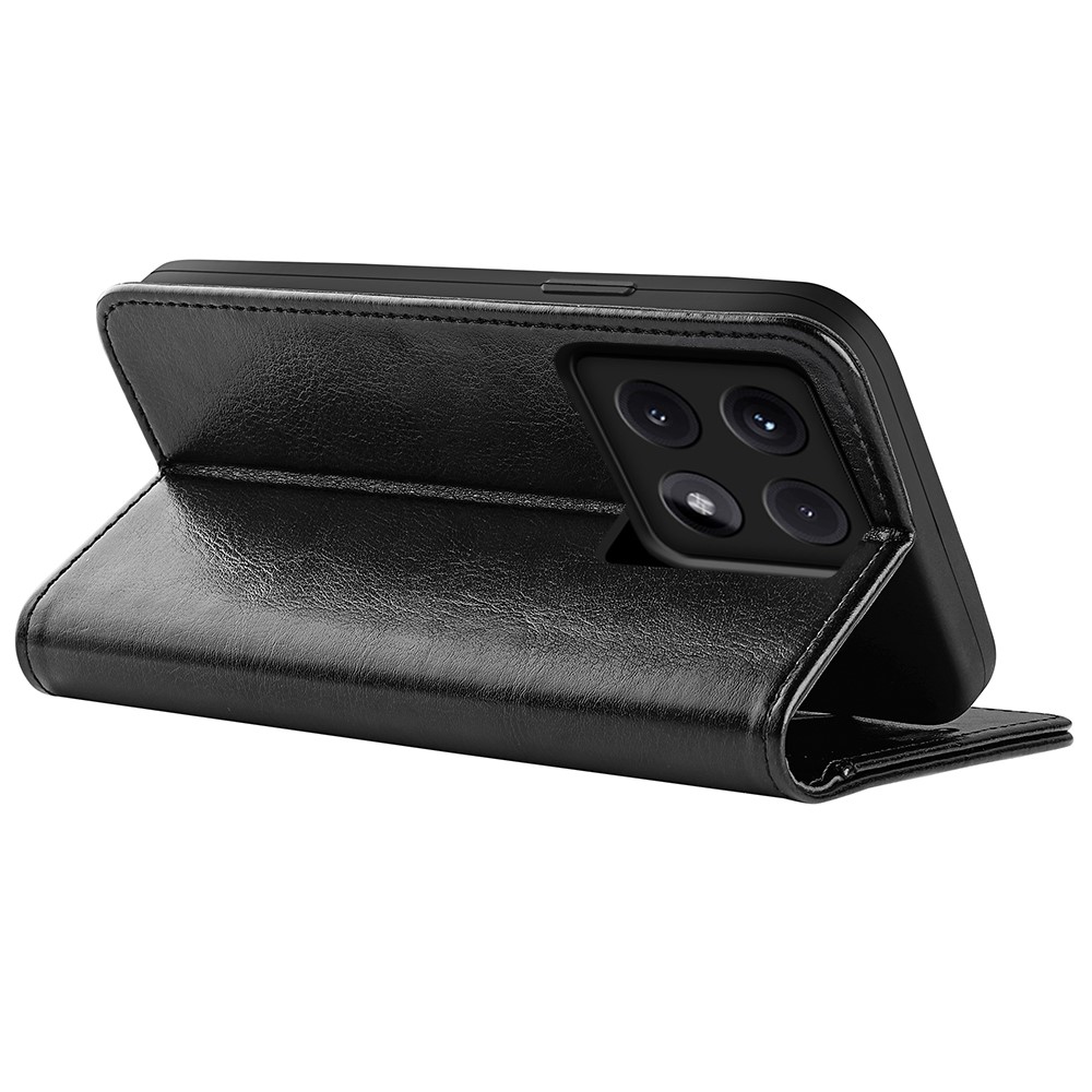  Xiaomi 14T Fodral Crazy Horse Läder Svart