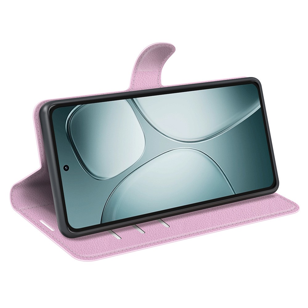  Xiaomi 14T Fodral Litchi Läder Ljus Rosa