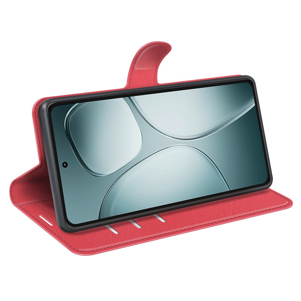  Xiaomi 14T Fodral Litchi Läder Röd