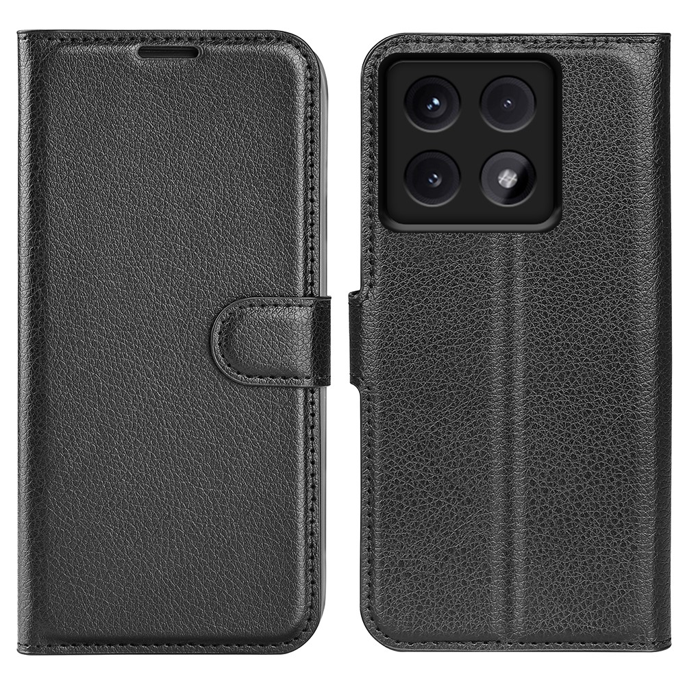  Xiaomi 14T Pro Fodral Litchi Läder Svart