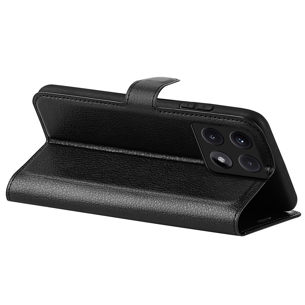  Xiaomi 14T Pro Fodral Litchi Läder Svart