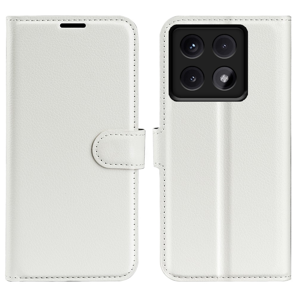  Xiaomi 14T Pro Fodral Litchi Läder Vit