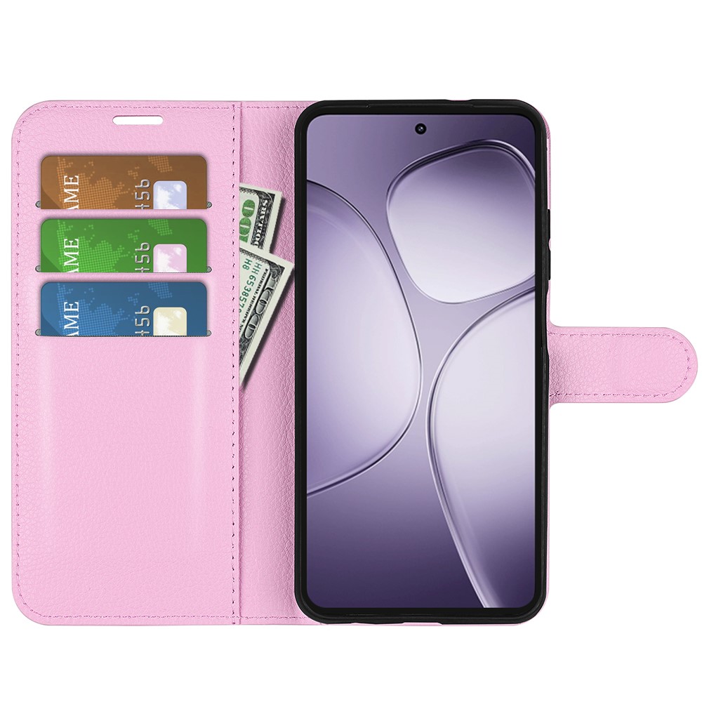  Xiaomi 14T Pro Fodral Litchi Läder Ljus Rosa