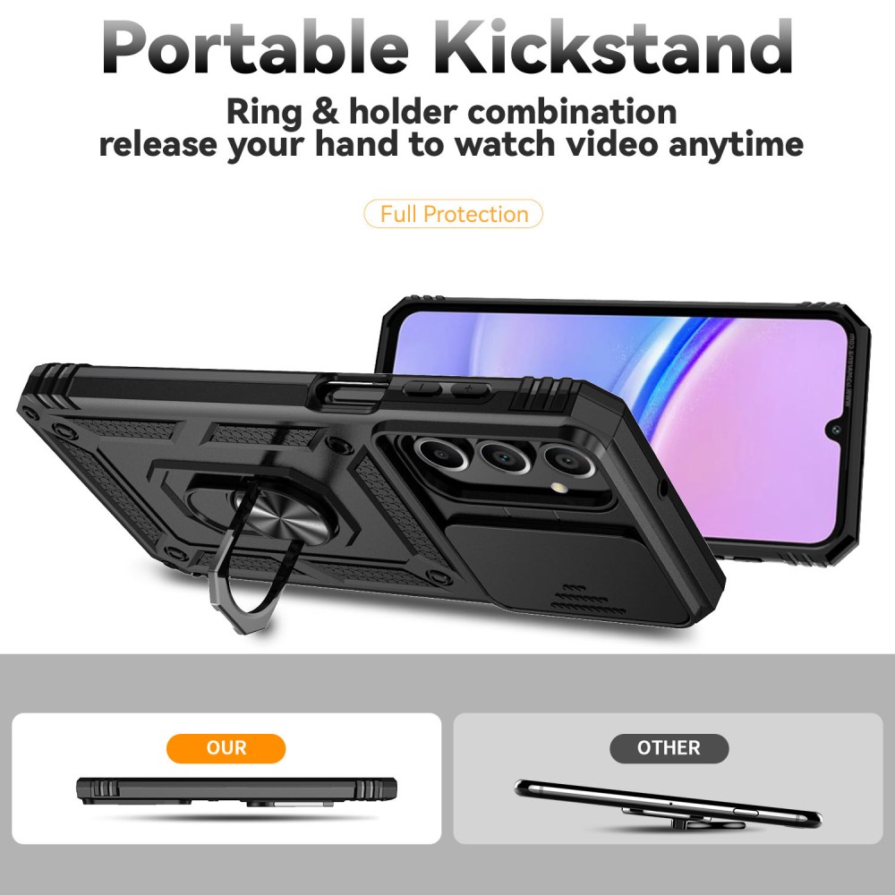  Samsung Galaxy A16 Skal CamShield Ring Hybrid Svart