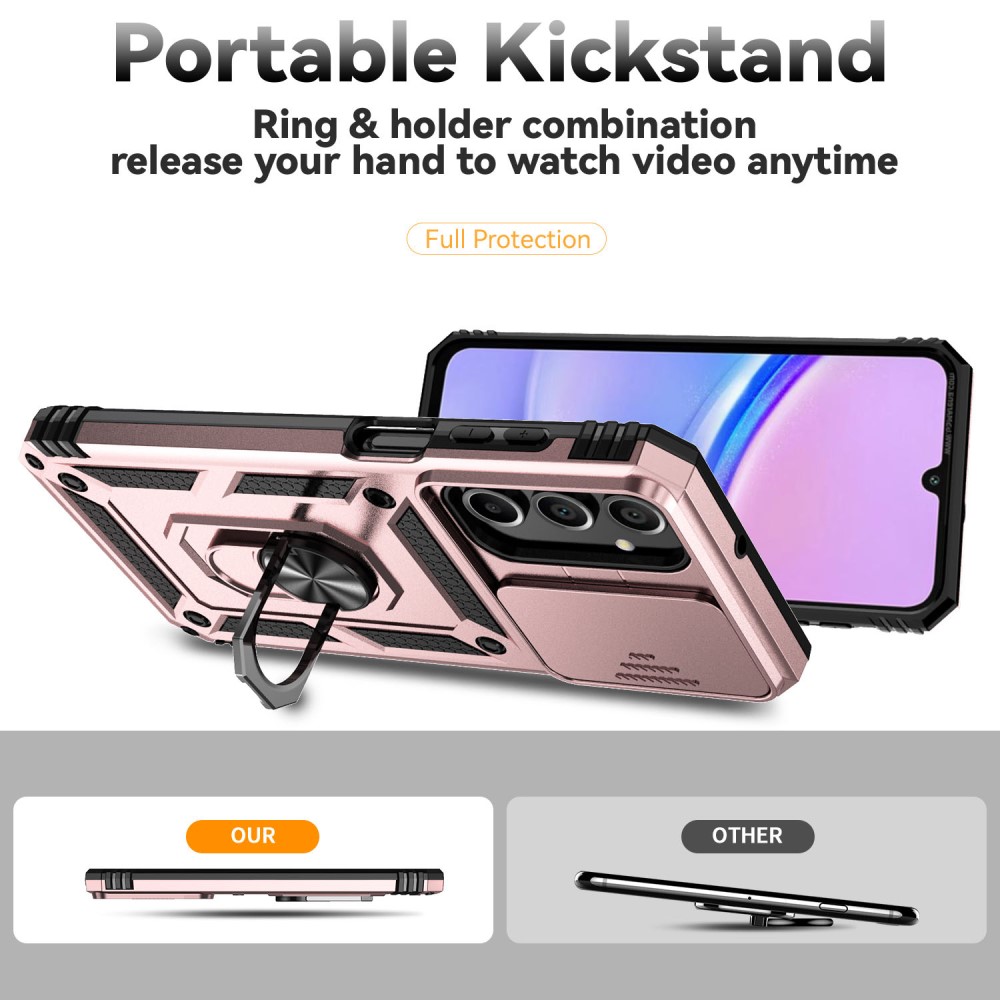  Samsung Galaxy A16 Skal CamShield Ring Hybrid Roséguld