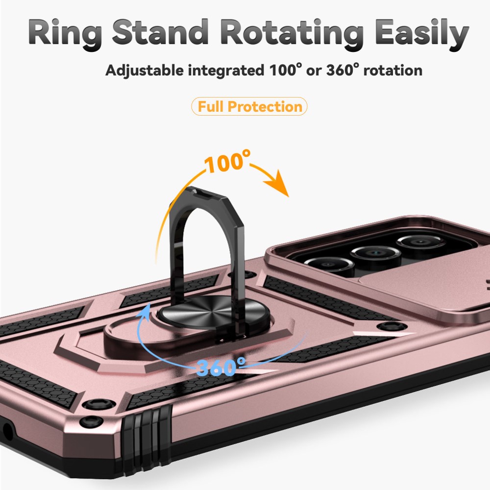 Samsung Galaxy A16 Skal CamShield Ring Hybrid Roséguld