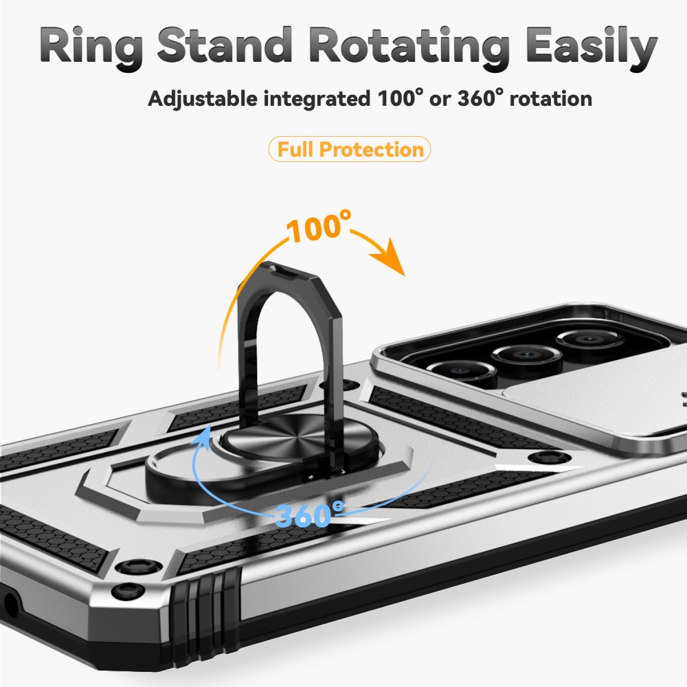  Samsung Galaxy A16 Skal CamShield Ring Hybrid Silver