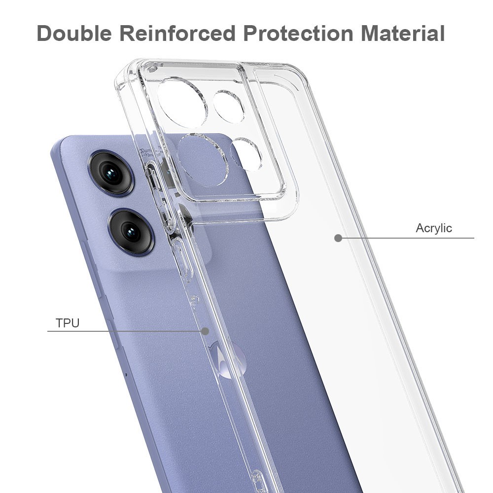  Motorola Edge 50 Skal TPU / Akryl Shockproof Transparent