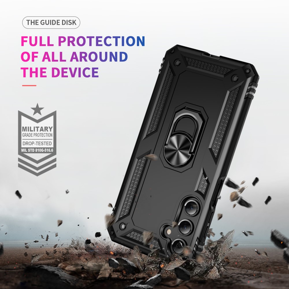  Samsung Galaxy A16 Skal Shockproof Hybrid Ring Svart