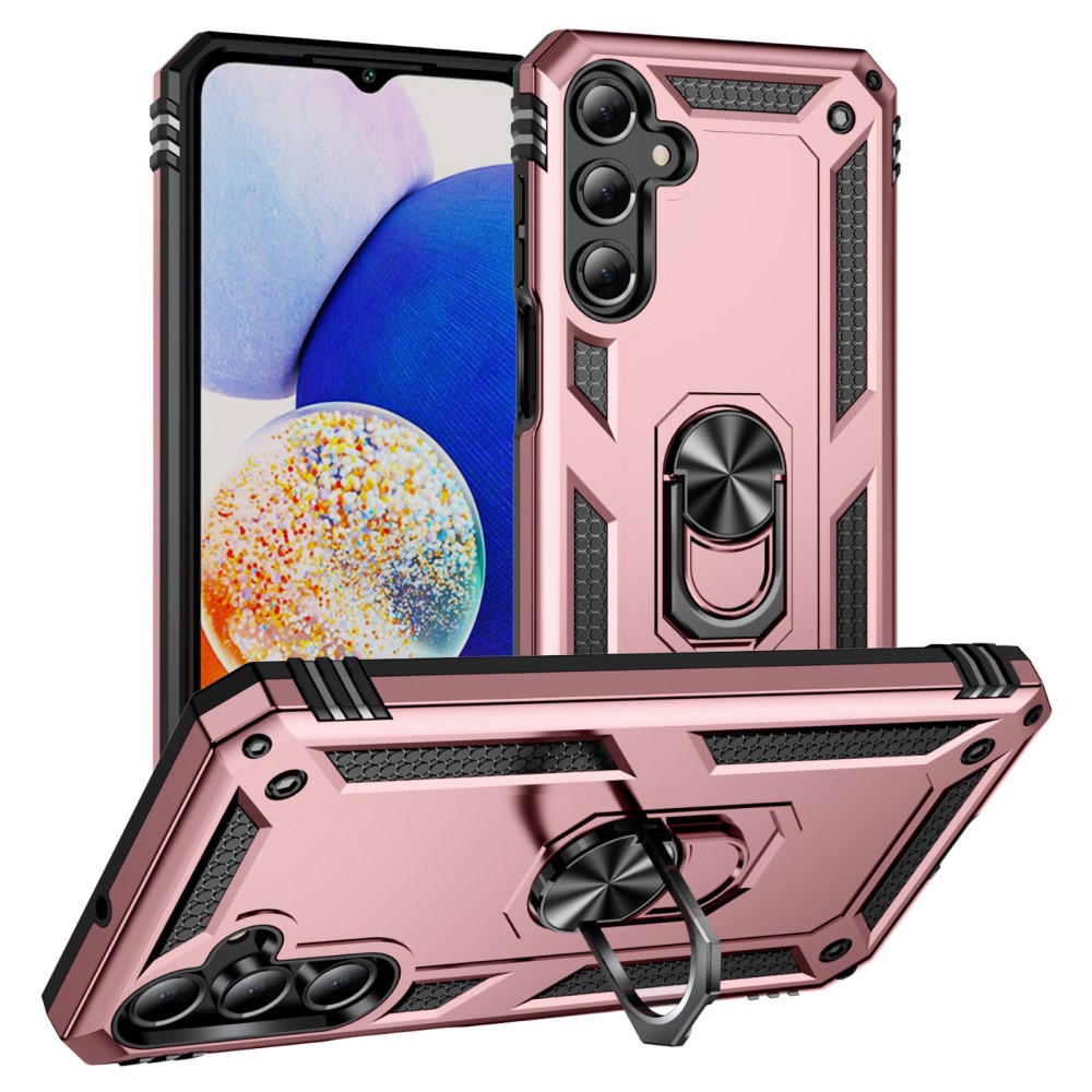  Samsung Galaxy A16 Skal Shockproof Hybrid Ring Roséguld