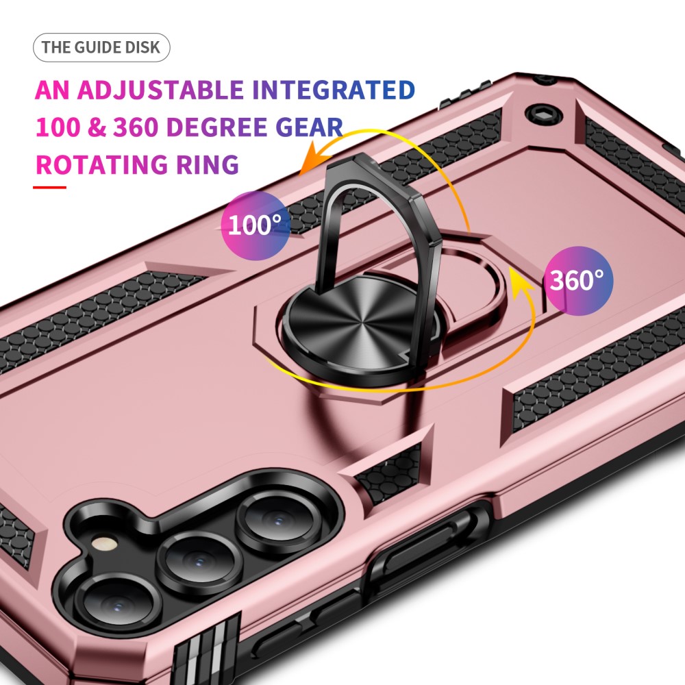 Samsung Galaxy A16 Skal Shockproof Hybrid Ring Roséguld