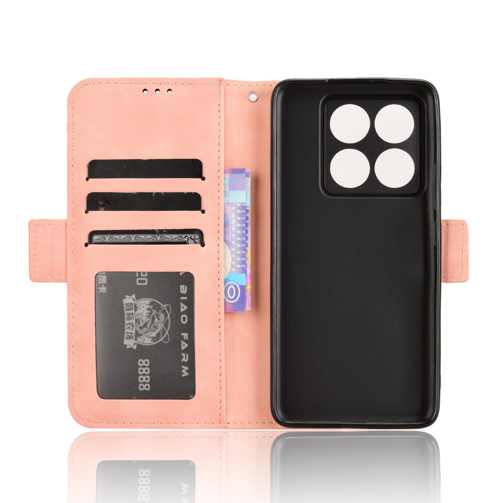  Xiaomi 14T Fodral Med Avtagbart Kortfodral Rosa