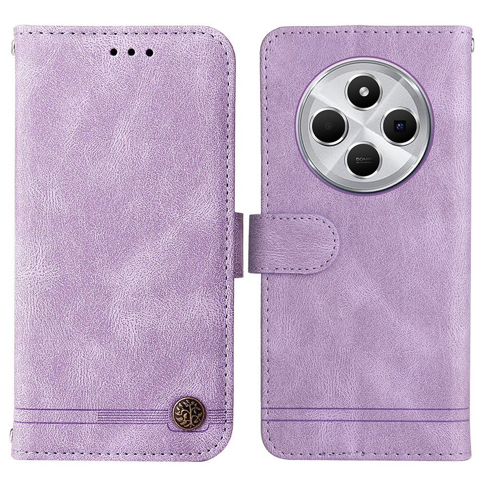  Xiaomi Redmi 14C Plånboksfodral Läder Lila