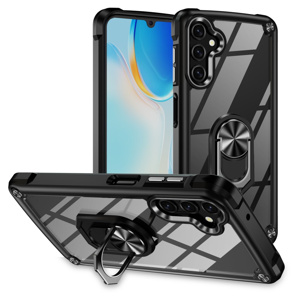  Samsung Galaxy A16 Skal Shockproof Ring Hybrid Svart