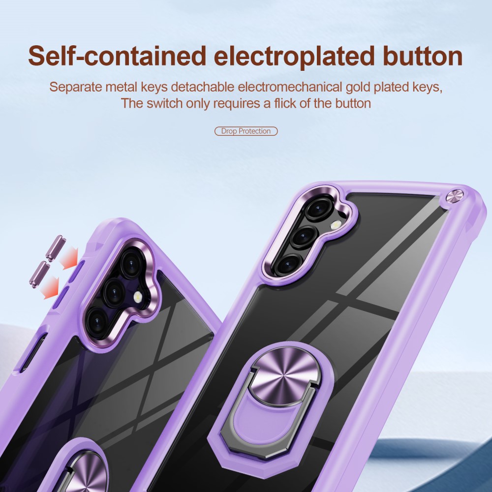  Samsung Galaxy A16 Skal Shockproof Ring Hybrid Lila