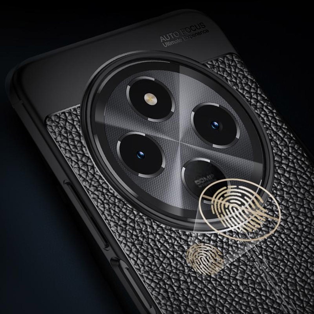  Xiaomi Redmi 14C Skal Litchi Textur Svart