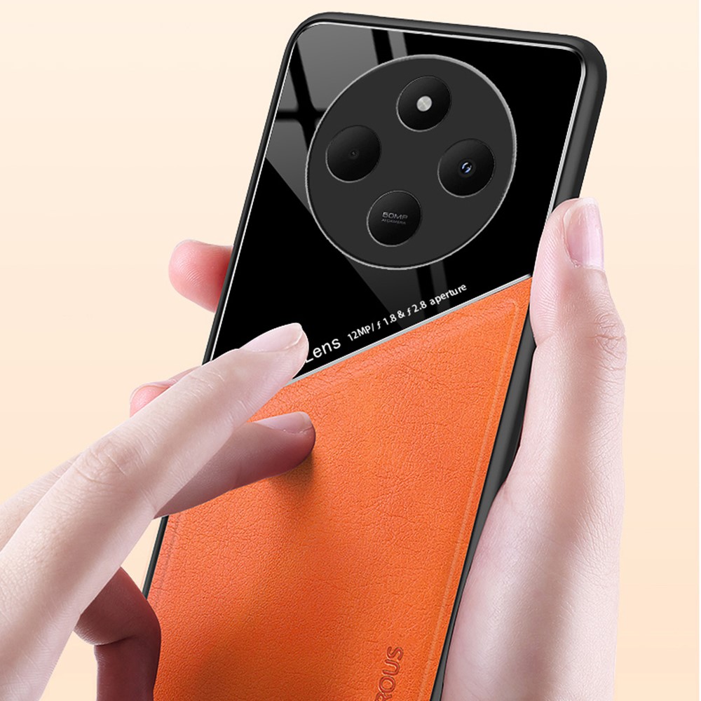  Xiaomi Redmi 14C Skal Med Inbyggd Magnetplatta Läder Blå