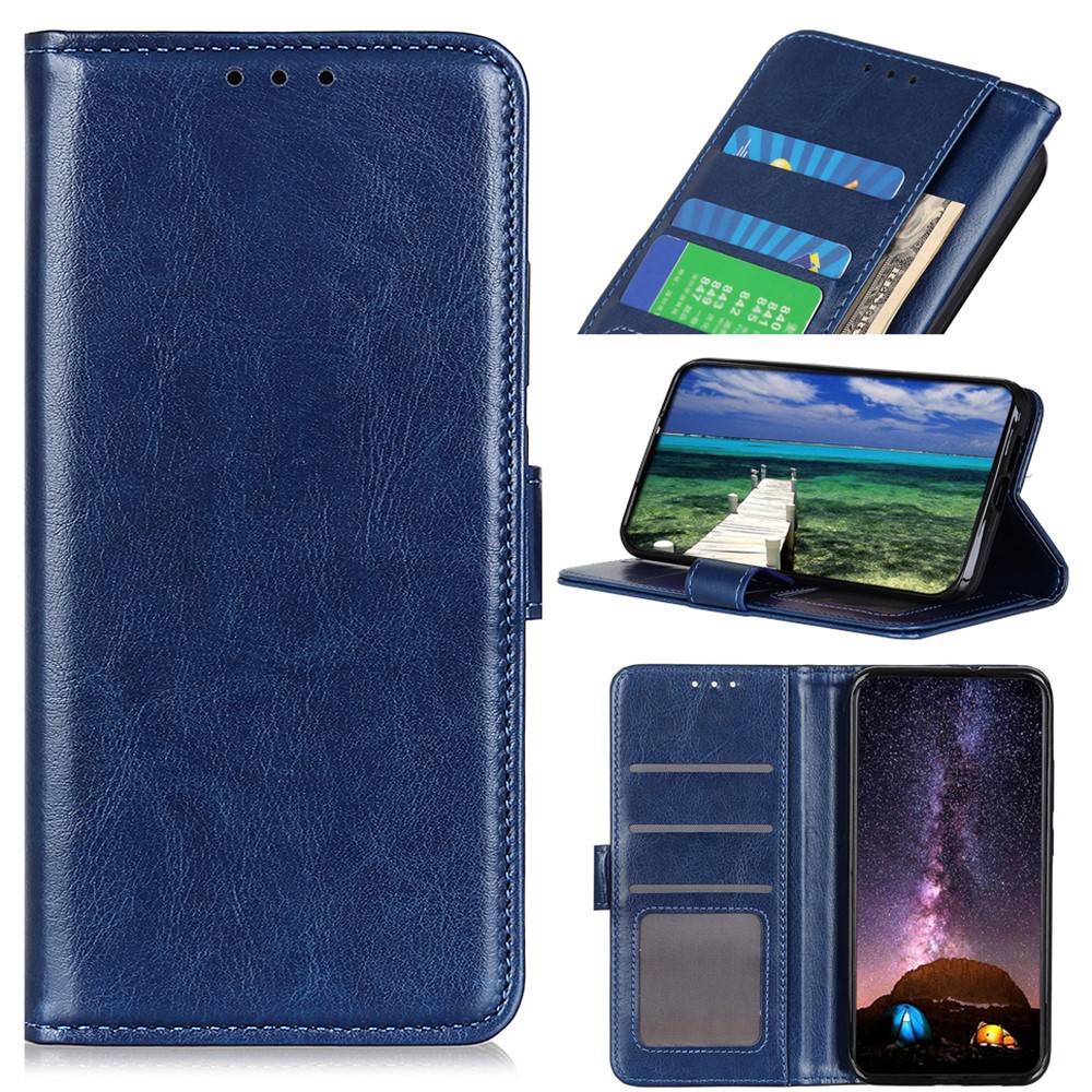  Xiaomi 14T Fodral Crazy Horse Läder Blå