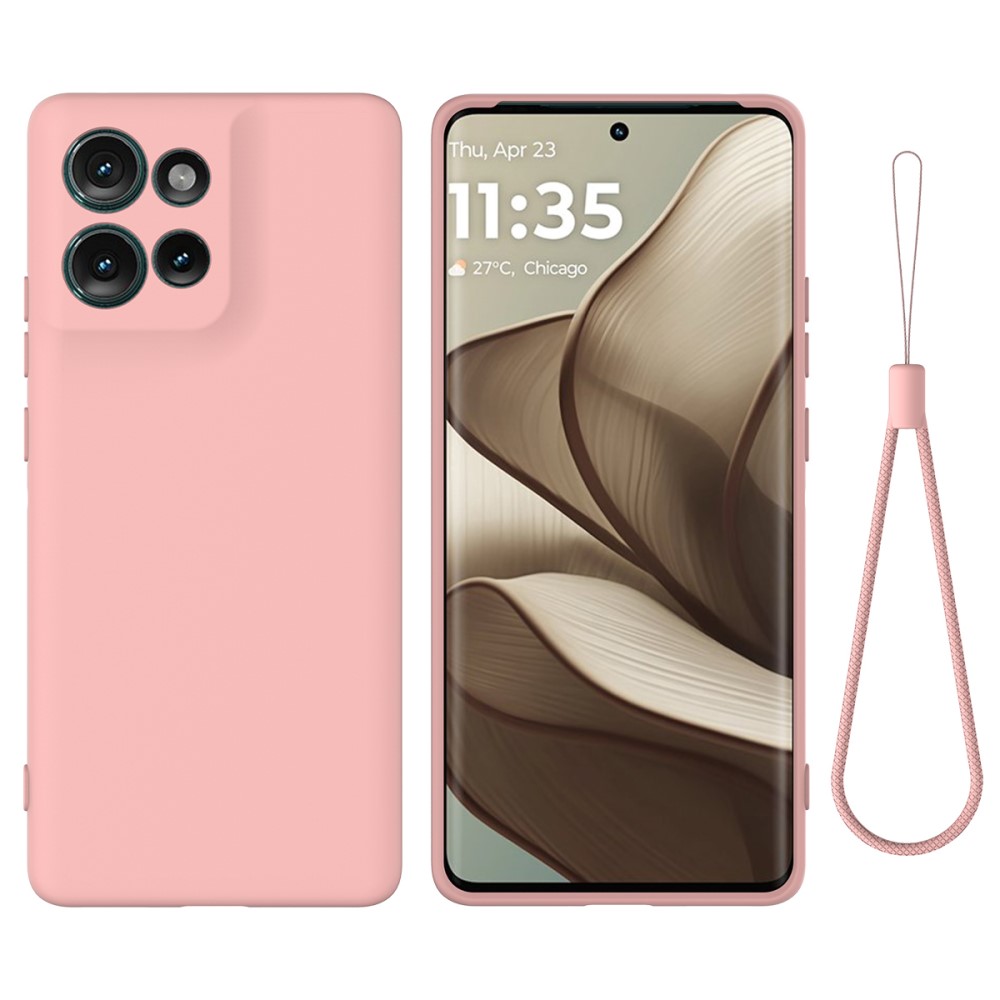 Motorola Edge 50 Skal Liquid Silikon Rosa