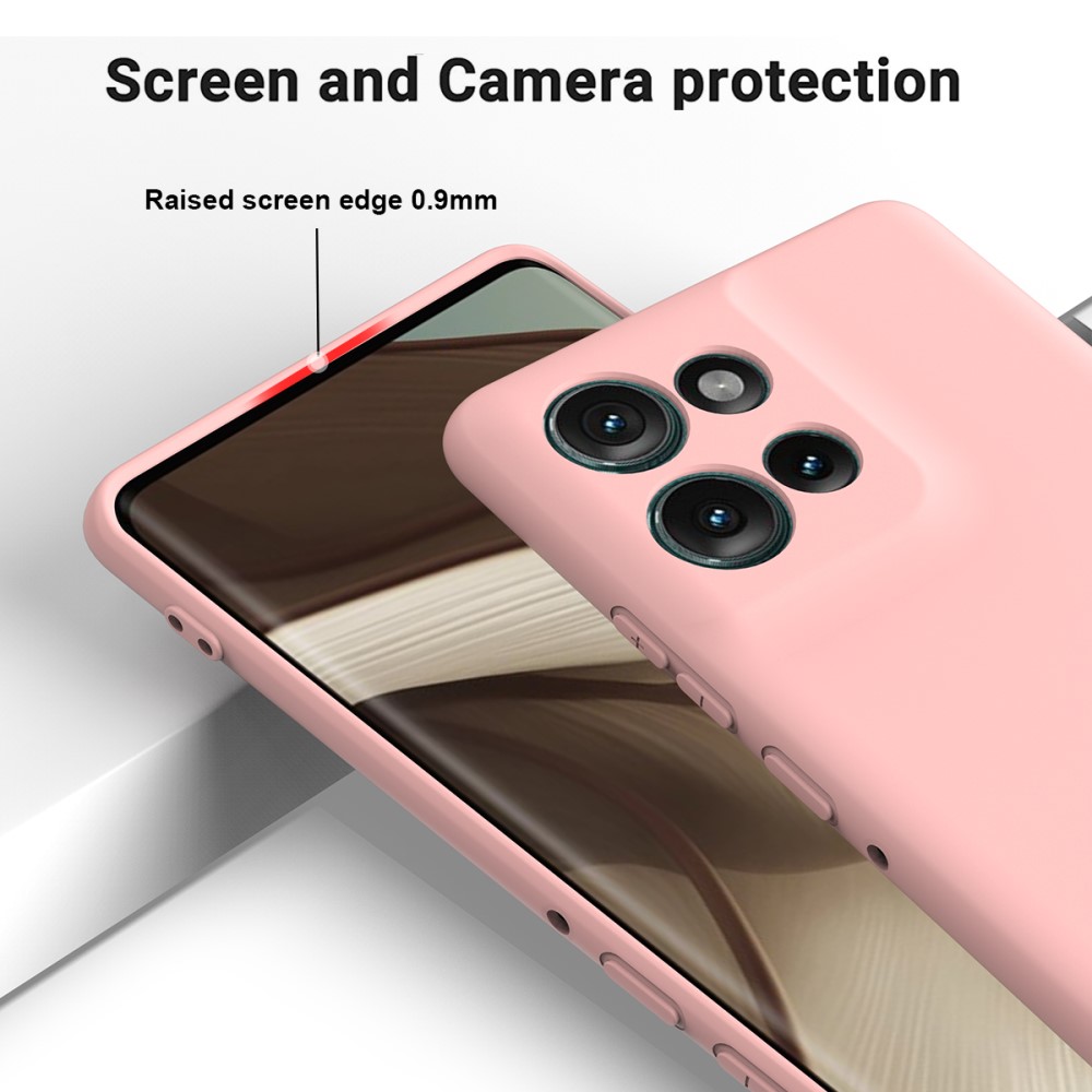  Motorola Edge 50 Skal Liquid Silikon Rosa