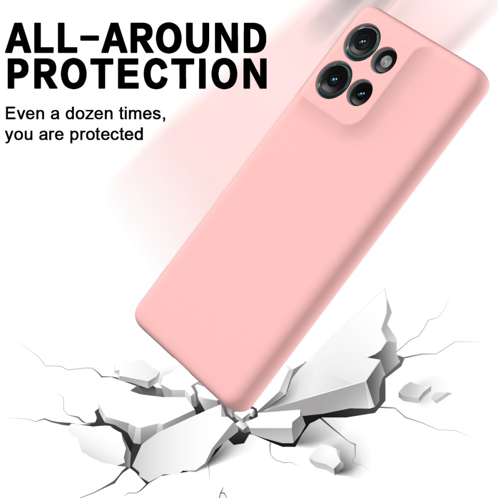  Motorola Edge 50 Skal Liquid Silikon Rosa