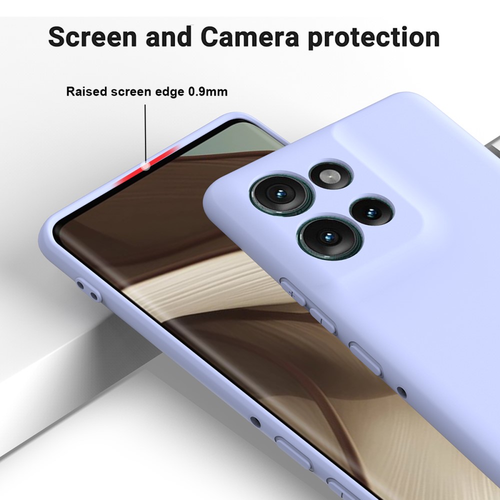  Motorola Edge 50 Skal Liquid Silikon Lila