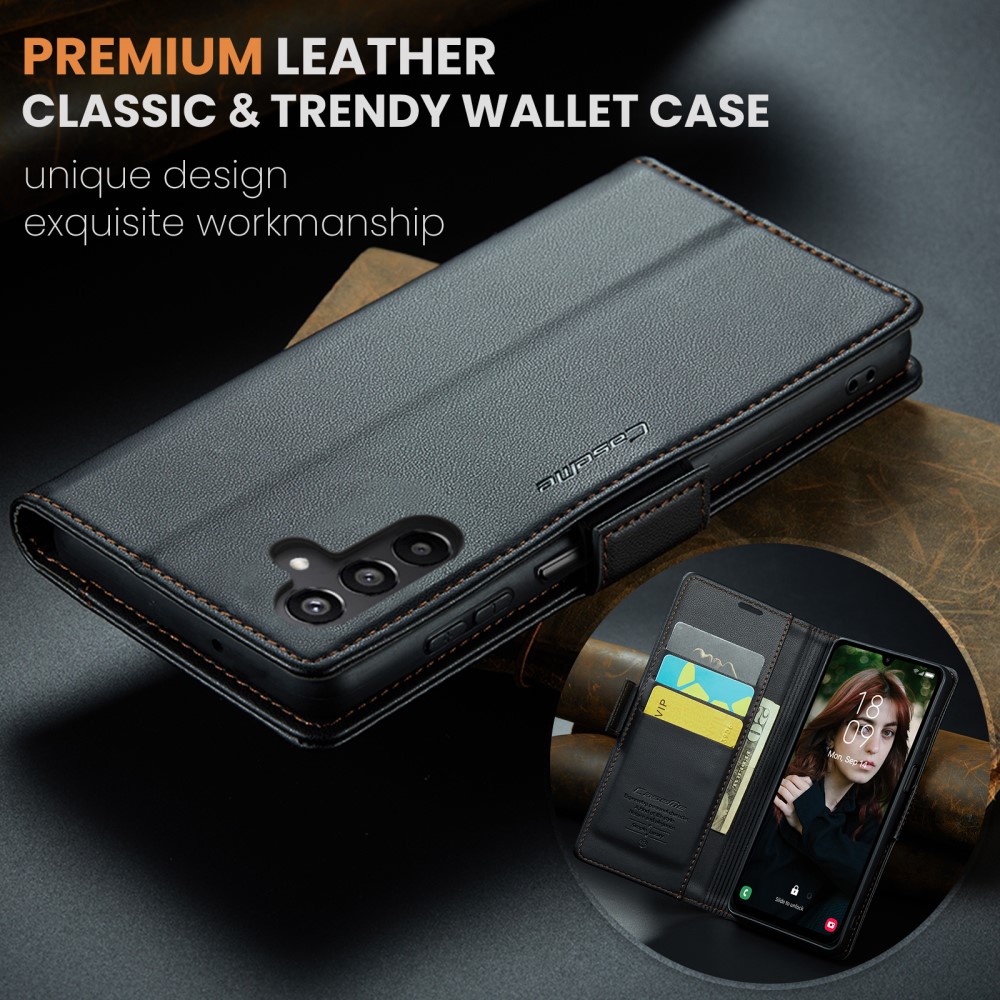 CASEME CASEME Samsung Galaxy A16 Fodral Läder RFID Svart