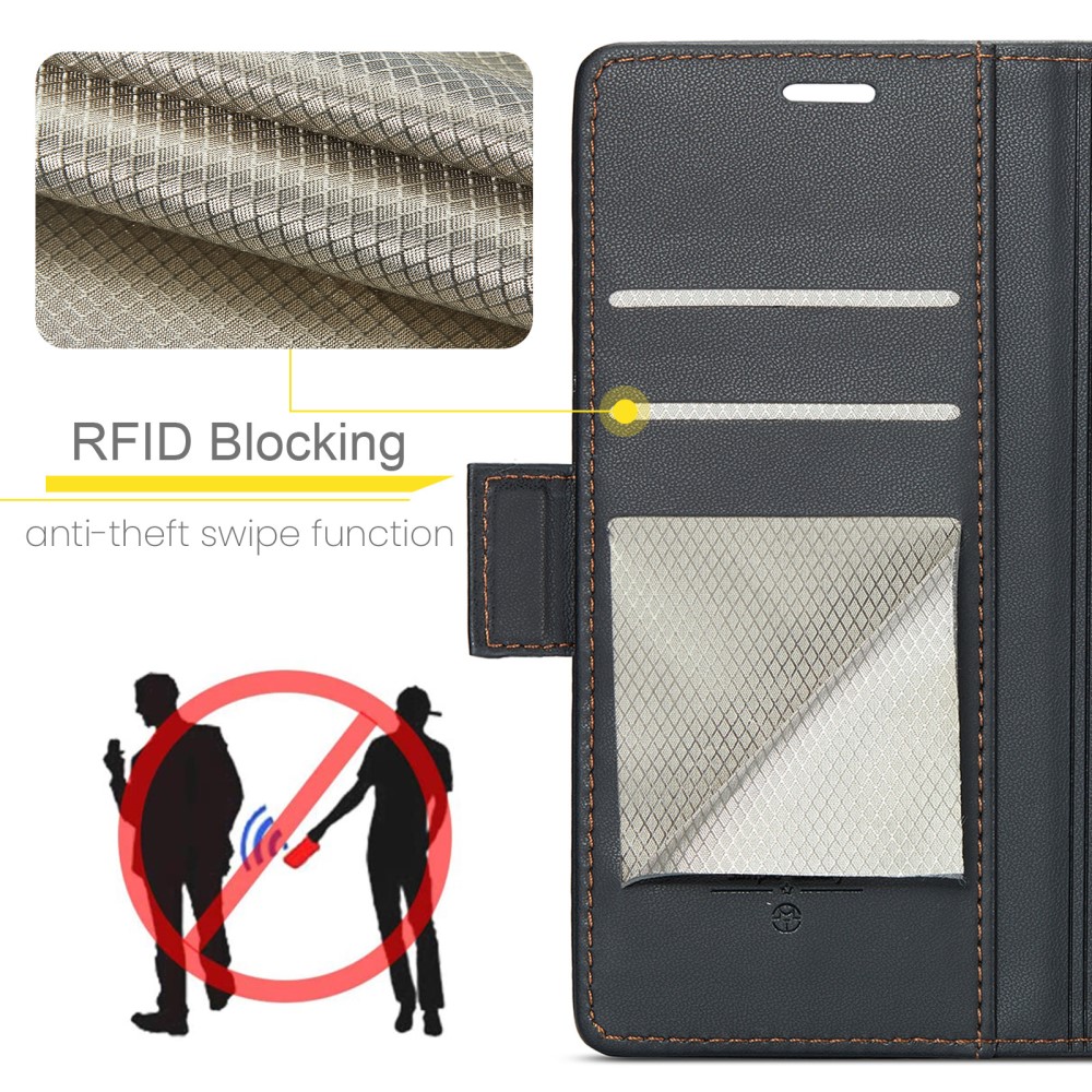 CASEME CASEME Samsung Galaxy A16 Fodral Läder RFID Svart