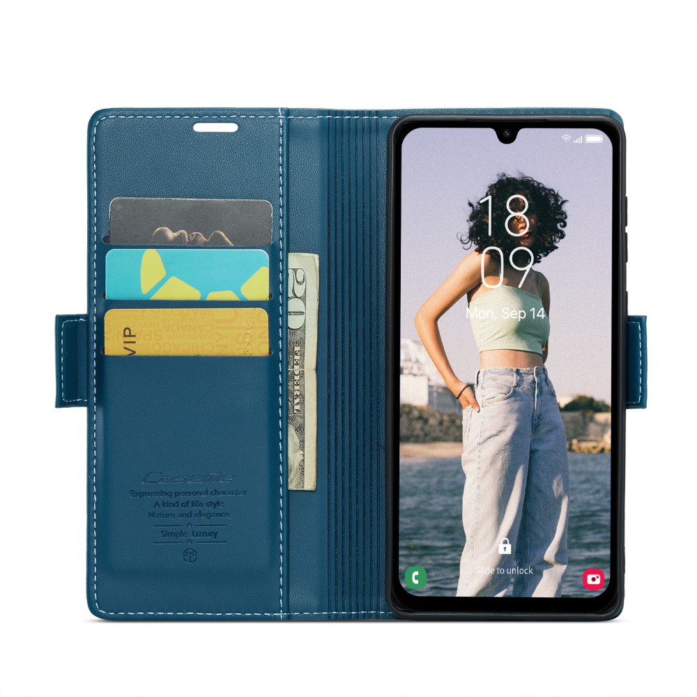 CASEME CASEME Samsung Galaxy A16 Fodral Läder RFID Blå