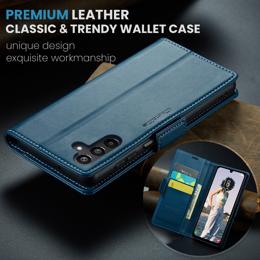CASEME CASEME Samsung Galaxy A16 Fodral Läder RFID Blå