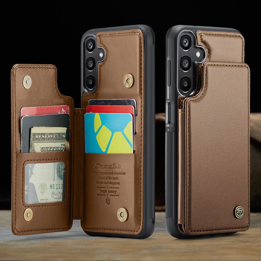 CASEME CASEME Samsung Galaxy A16 Skal RFID Kickstand Plånbok Brun
