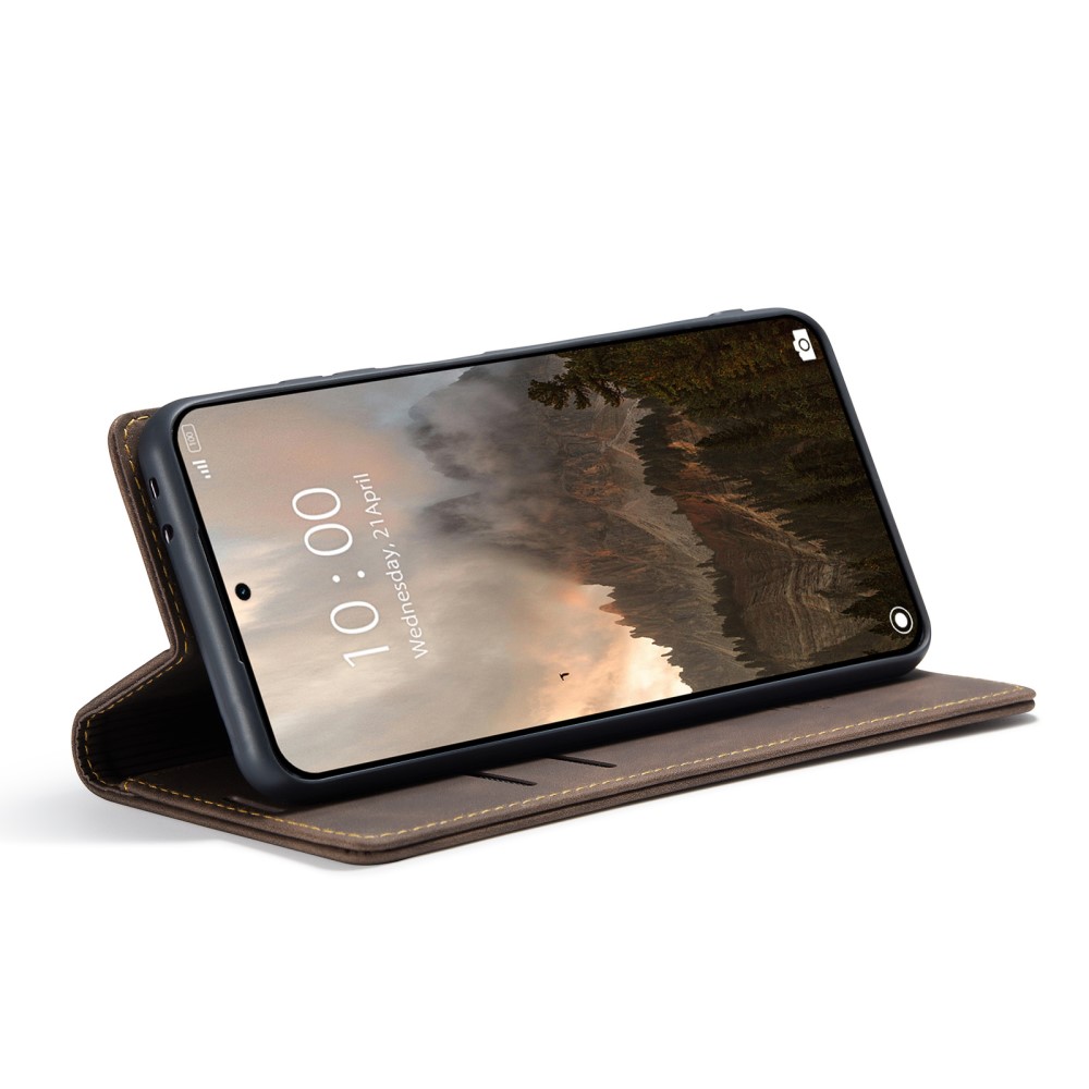 CASEME CASEME Xiaomi 14T Pro Fodral Flip Läder Mörk Brun