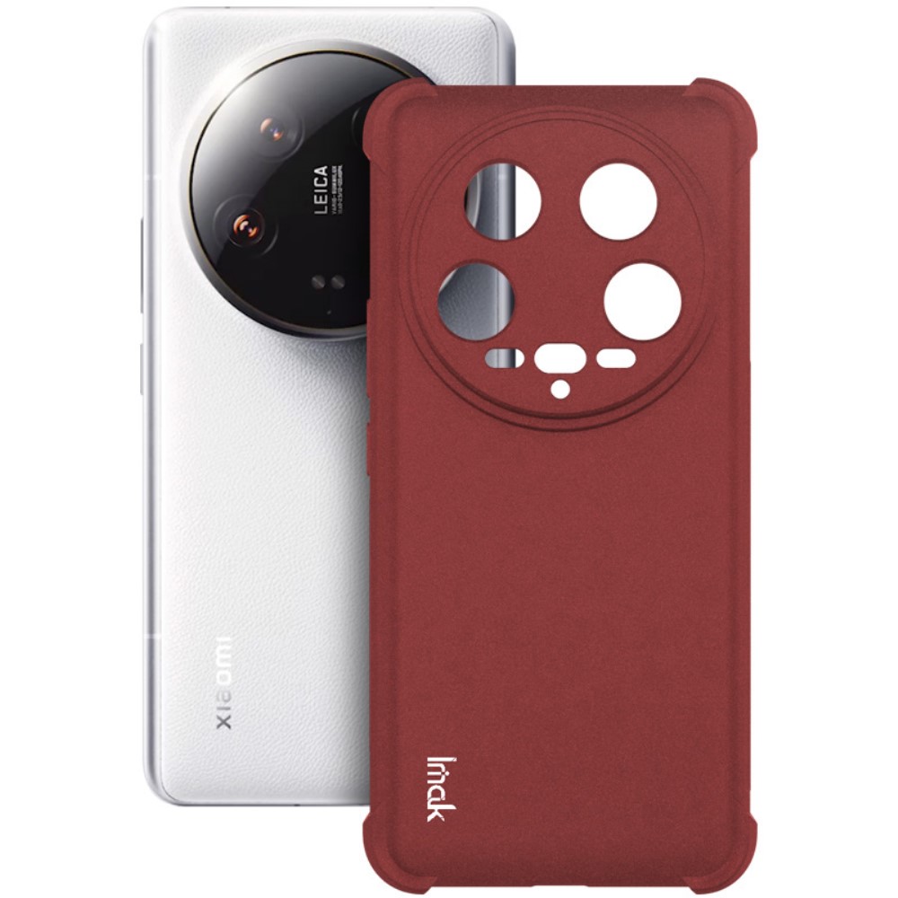 IMAK IMAK Xiaomi 14 Ultra Skal TPU AirBag Hörn Matt Röd