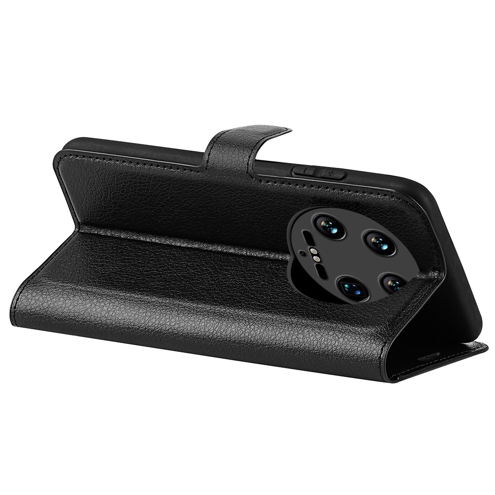  Xiaomi 14 Ultra Fodral Litchi Läder Svart
