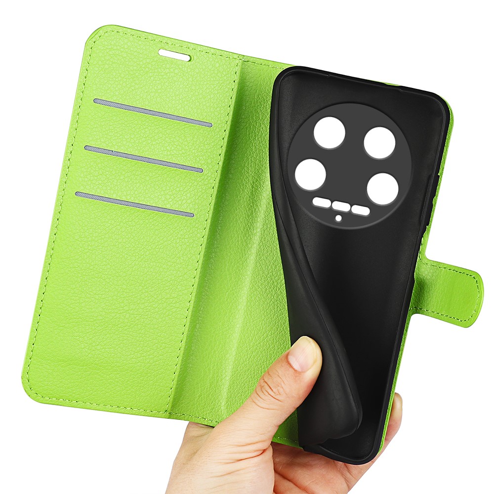  Xiaomi 14 Ultra Fodral Litchi Läder Grön