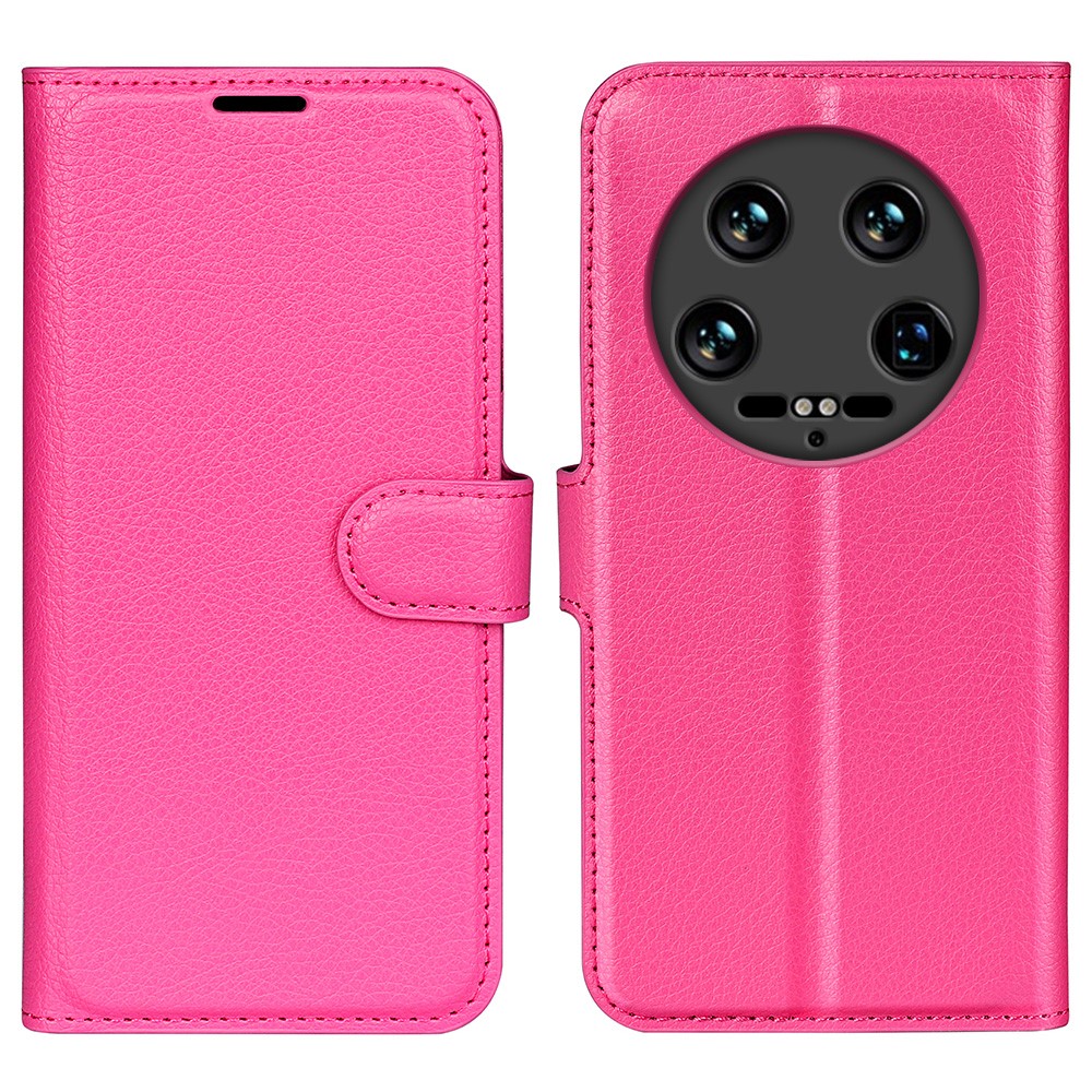  Xiaomi 14 Ultra Fodral Litchi Läder Rosa