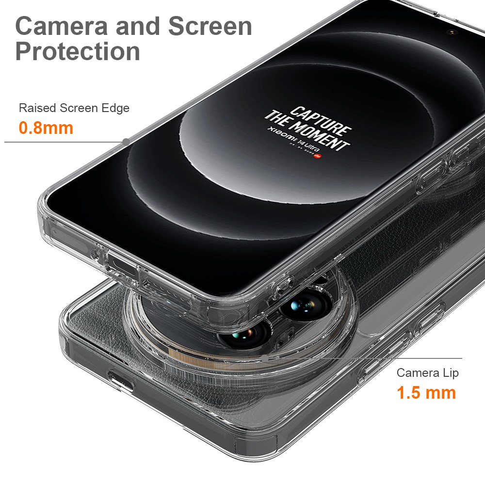  Xiaomi 14 Ultra Skal TPU / Akryl Shockproof Transparent